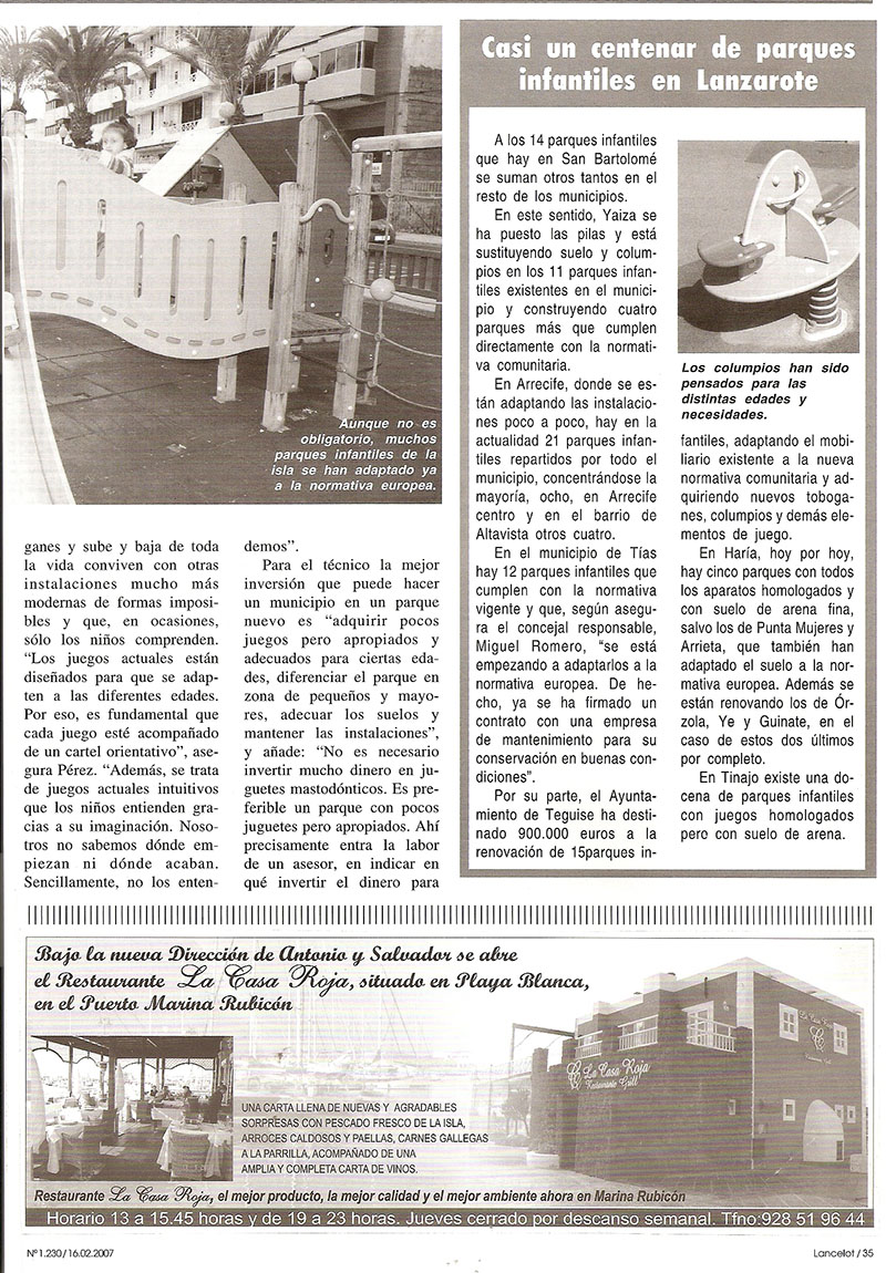 recorte de prensa en revista lancelot